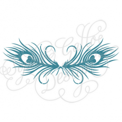 Peacock Feather Border SVG DXF digital download files for