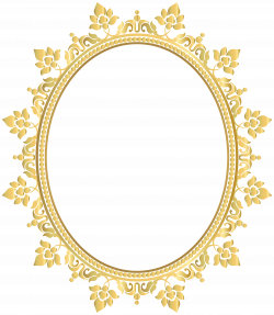 Oval Decorative Border Frame Transparent Clip Art PNG Image ...