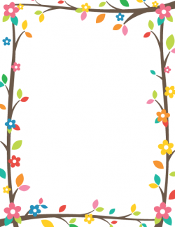 Printable tree branch border. Use the border in Microsoft Word or ...