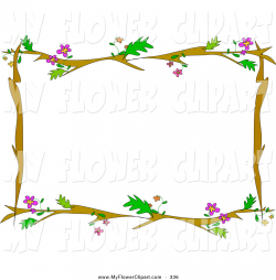 Flowering Trees Borders Clipart