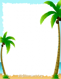 Printable palm tree border. Use the border in Microsoft Word or ...
