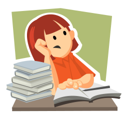 Bored Child with Books | In this illustration, a bored child… | Flickr