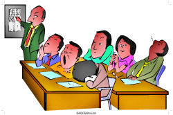 Boring Lecture Student Sleeping Yawning Clipart Image ...