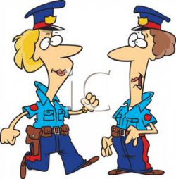 A Pair Of Female Police Officers - Royalty Free Clipart Picture