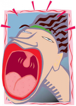 Stock Illustration - A man yawning