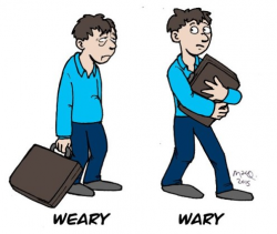 Word of the Day: Wary v. Weary | Emma's Got Ideas