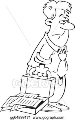 Vector Illustration - Cartoon tired man. EPS Clipart gg64899171 ...