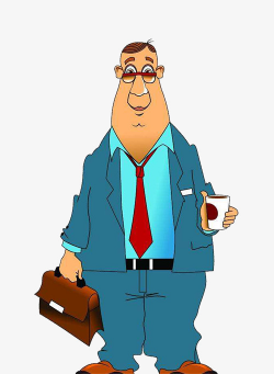 Office Workers Big Boss, Png Picture, Coffee, Holding Coffee PNG ...