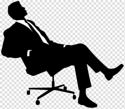 Man illustration, Chair Silhouette Sitting , boss ...