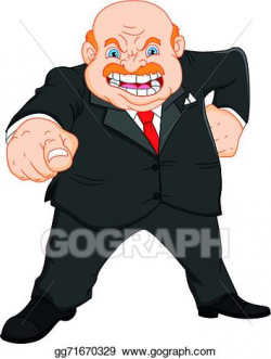 Vector Art - Angry boss (businessman). Clipart Drawing gg71670329 ...