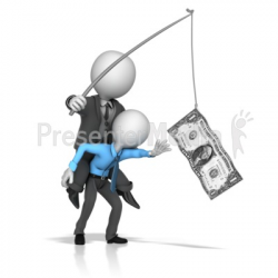 Boss Dangling Money In Front Of Employee - Presentation Clipart ...