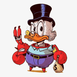 Cartoon Dang Duck Version Crab Boss, Cartoon, Donald Duck, Crab Boss ...