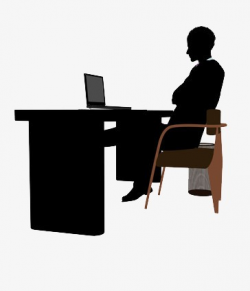 Boss Desk, Computer, See Report, Analysis PNG Image and Clipart for ...