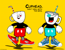 I recreated Cuphead and Mugman using nothing but free clipart assets ...