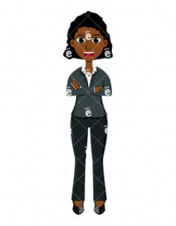 Worried Black Businesswoman Carrying Paperwork Clipart ...