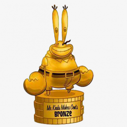 Hand Painted Greedy Crab Boss Gold Statue, Cartoon, Sponge Baby ...