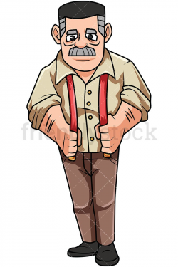 Old Man Supervisor Cartoon Vector Clipart | Boss man