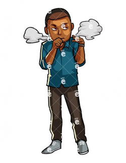 A Black Man Annoyed From Puffs Of Smoke - FriendlyStock.com | Black ...