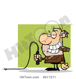 Boss Clipart #217271: Mean Boss Holding a Whip in His Hand and ...