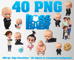 The Boss Baby Clipart | 40 PNG 300 DPI | Transparent background ...