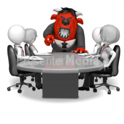 Monster Boss at Conference Table - Presentation Clipart - Great ...