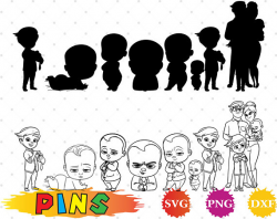Boss Baby svgdxfpng/Boss Baby clipart for Silhouette