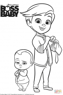 The Boss Baby and Tim Templeton coloring page | Free Printable ...