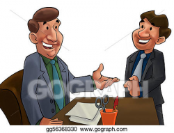 Clipart - Boss and worker. Stock Illustration gg56368330 - GoGraph