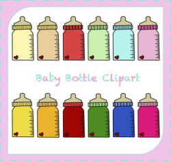 Baby Bottle Clipart / Baby Shower Clipart by Made by Lilli | TpT