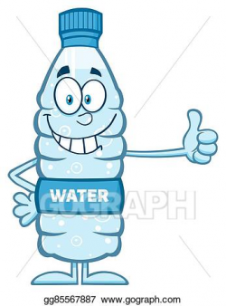 Vector Art - Smiling water plastic bottle . Clipart Drawing ...