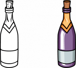 Wine Bottle Cartoon Clipart