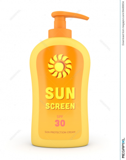 Sunscreen Bottle With Dispenser Pump Stock Photo 39488834 - Megapixl