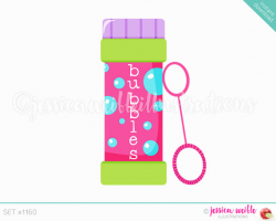 Instant Download Bottle of Bubbles Cute Digital Clipart Cute