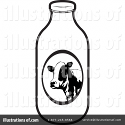 Milk Bottle Clipart #1131339 - Illustration by Lal Perera