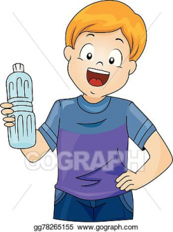 Vector Clipart - Kid boy plastic bottle. Vector Illustration ...