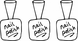 Nail Polish Coloring Page - Free Clip Art