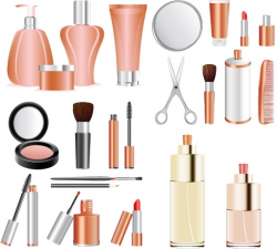 A variety of cosmetics clip art Free vector in Encapsulated ...
