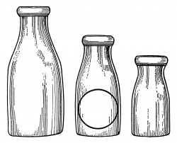Milk Bottles Clip Art | Old Design Shop Blog
