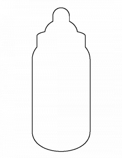 Baby bottle pattern. Use the printable outline for crafts, creating ...