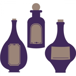 Silhouette Design Store - View Design #32967: potion bottle set