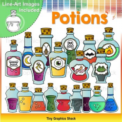 Potion Bottles Clip Art by Tiny Graphics Shack | TpT