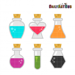 Potion Bottles Clip Art Set – Daily Art Hub – Free Clip Art Everyday
