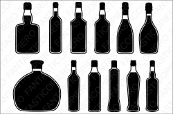 Bottles SVG files for Silhouette Cameo | Design Bundles