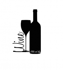 SVG PNG file Wine Glass Wine Bottle wine glass clipart cut file, For ...