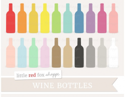 Wine Bottle Clipart ~ Illustrations ~ Creative Market