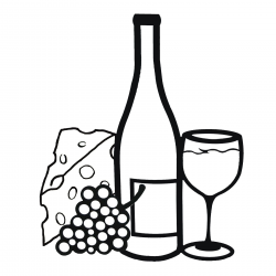 Images For > Wine Glass And Grapes Clipart | templates & stencils ...