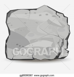 Vector Art - Big rock stone. Clipart Drawing gg89390387 ...