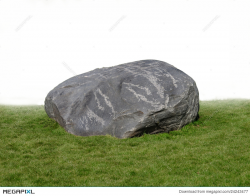 Large Rock Boulder On Grass . Stock Photo 24243477 - Megapixl