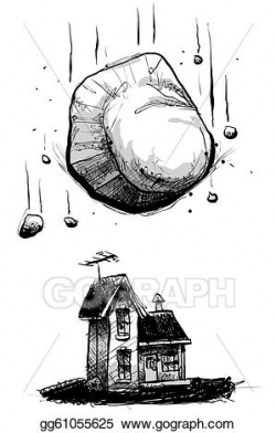Stock Illustration - Falling boulder. Clipart Drawing gg61055625 ...
