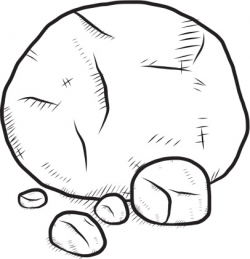 Boulder clipart black and white - Pencil and in color boulder ...